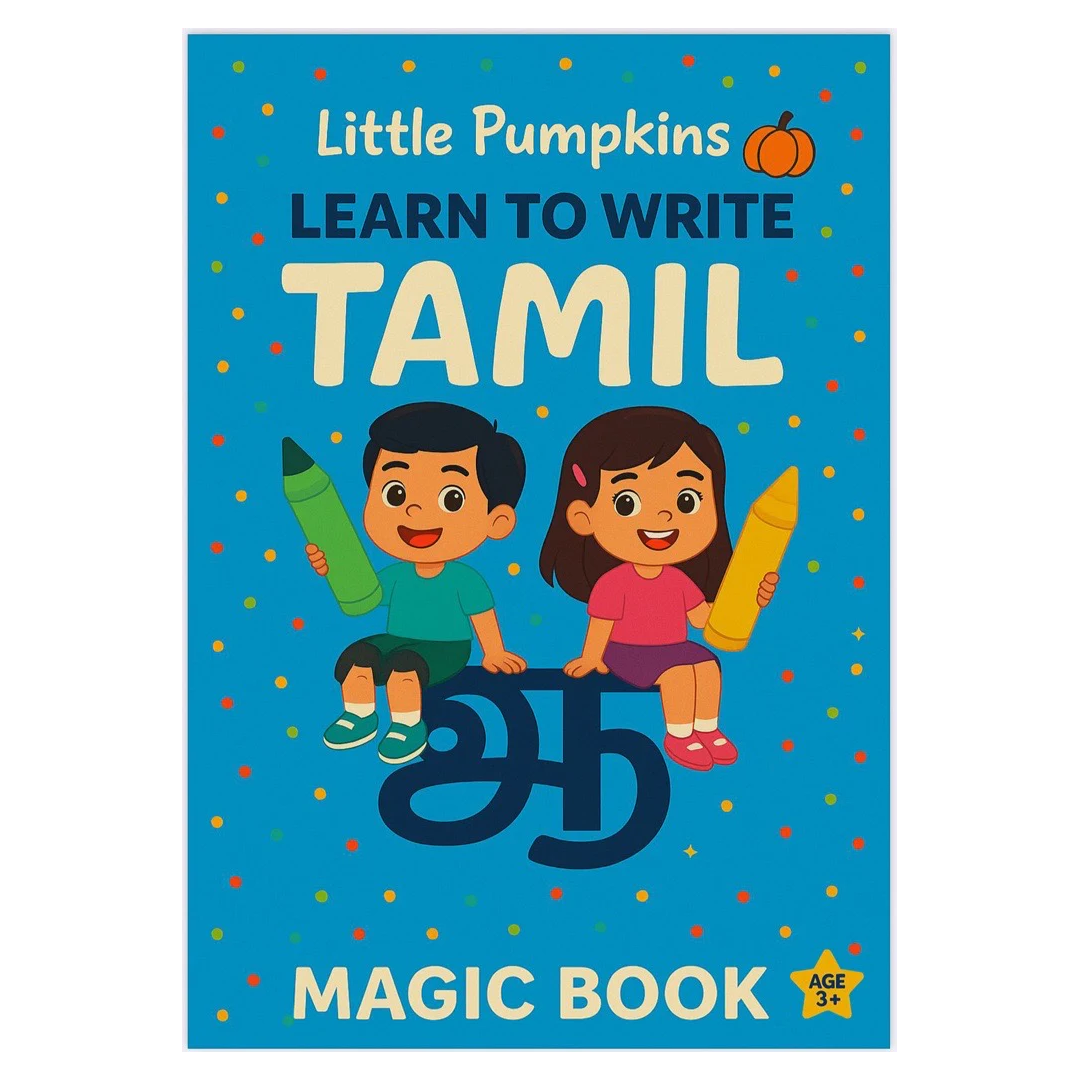 Learn to Write Tamil – Magic Book (Age 3+, perfect for all ages).