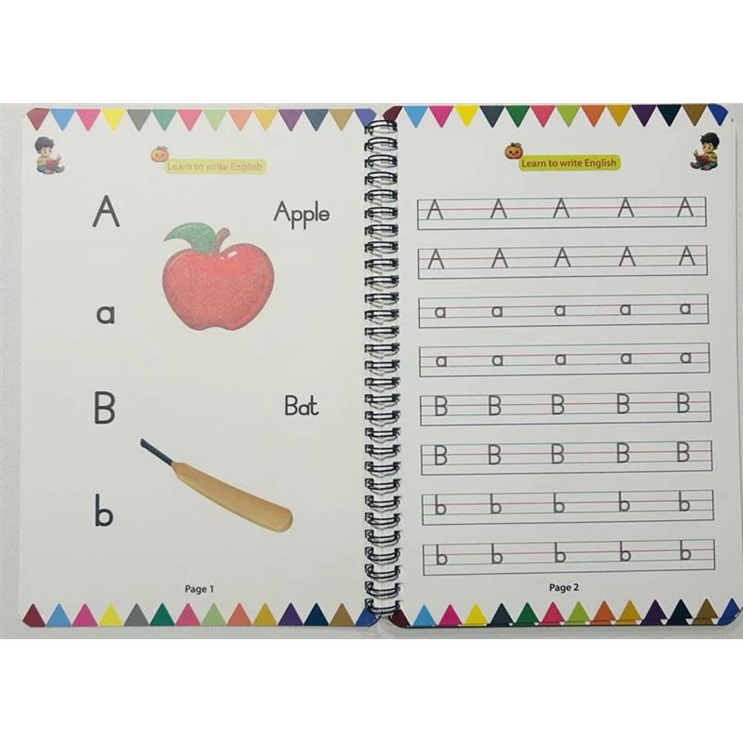 Learn to Write English – Magic Book (Age 3 -8)