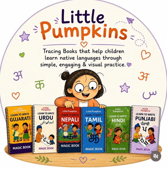 Little Pumpkins - Multilingual tracing books for kids