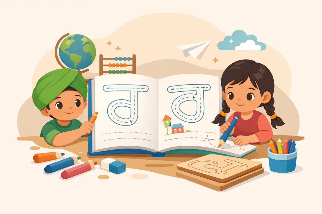 Punjabi Alphabet Tracing Book for Little Learners