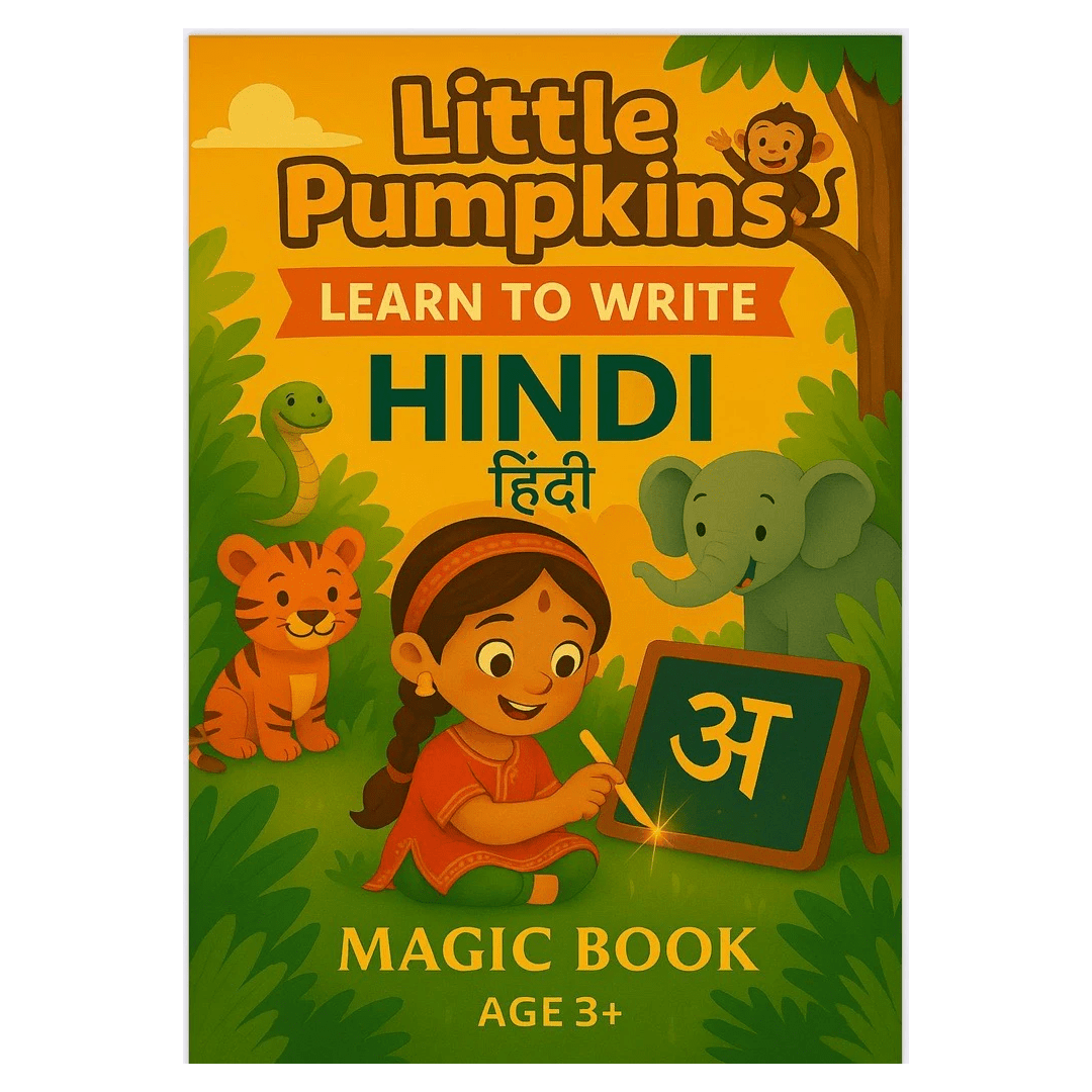 Hindi tracing book supporting relaxed heritage-language practice at home