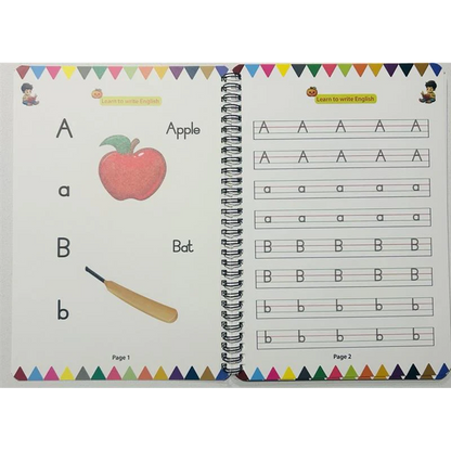 Learn to Write English – Magic Book (Age 3 -8)