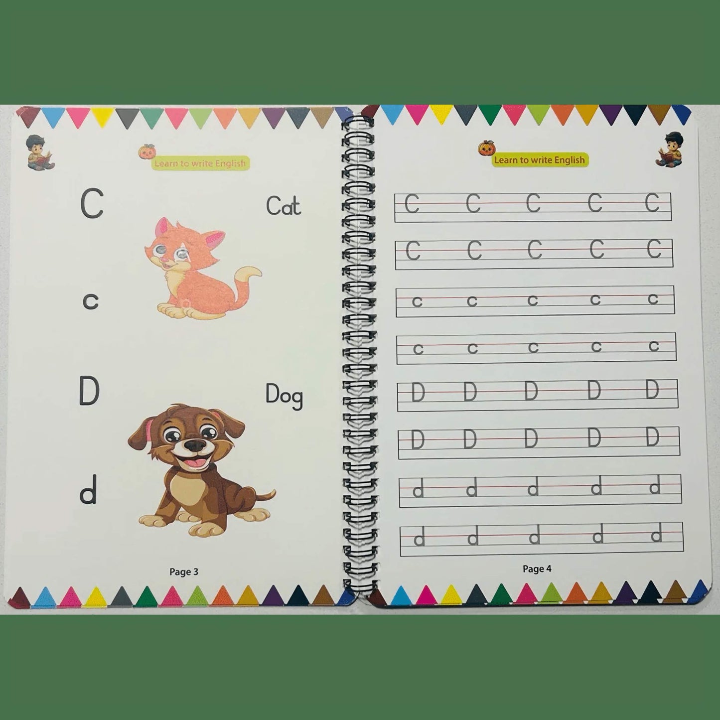 Learn to Write English – Magic Book (Age 3 -8)